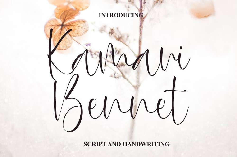 Beispiel einer Kamari Bennett-Schriftart