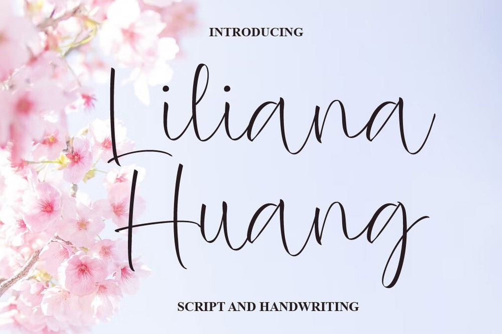 Beispiel einer Liliana Huang-Schriftart