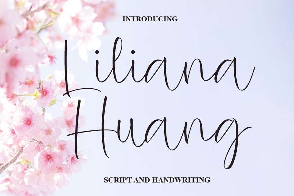 Beispiel einer Liliana Huang Regular-Schriftart