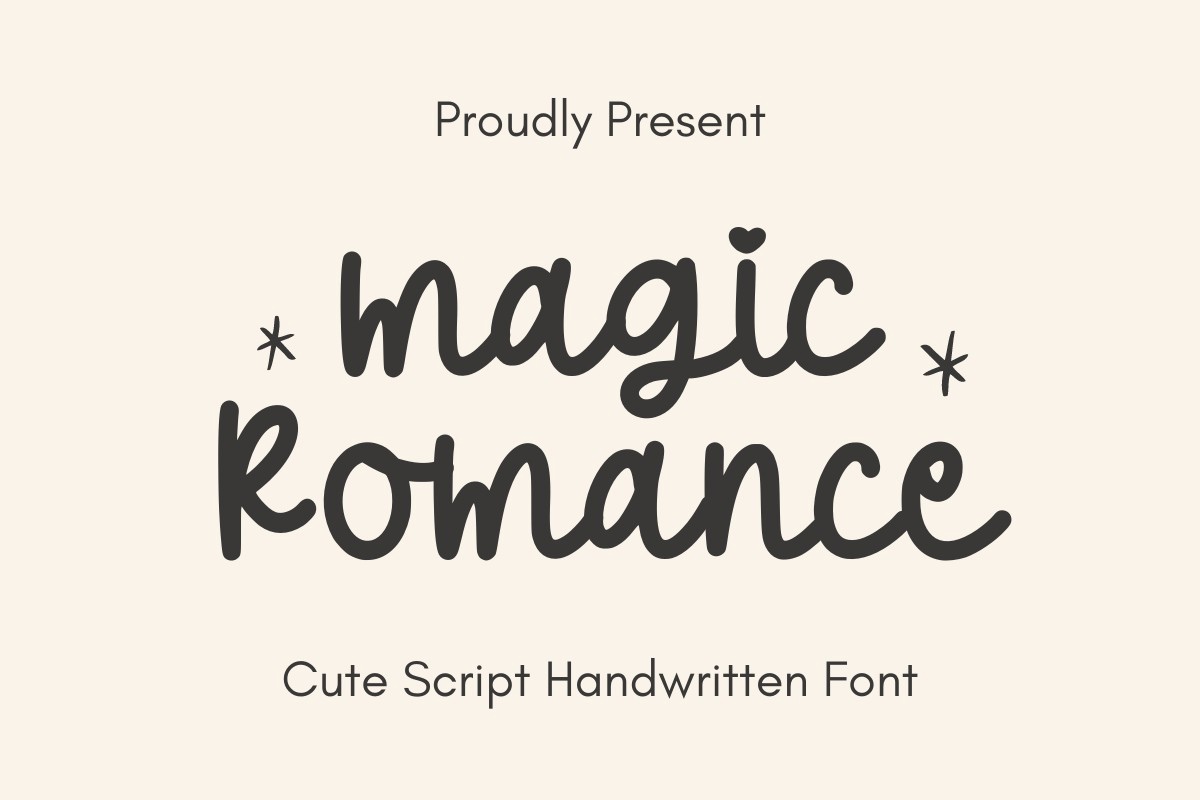 Beispiel einer Magic Romance-Schriftart