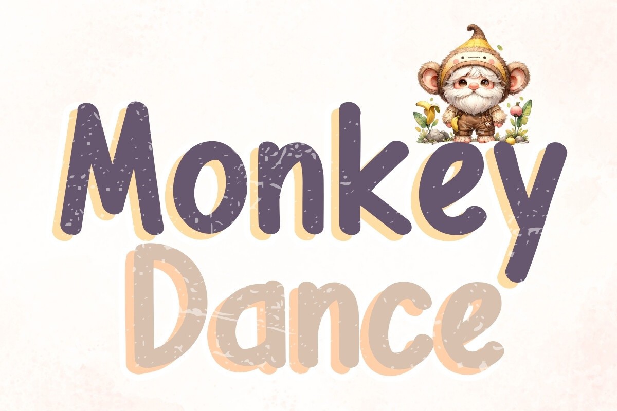 Beispiel einer Monkey Dance-Schriftart