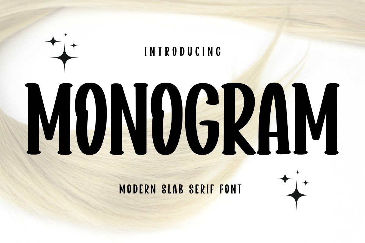 Beispiel einer Monogram Regular-Schriftart