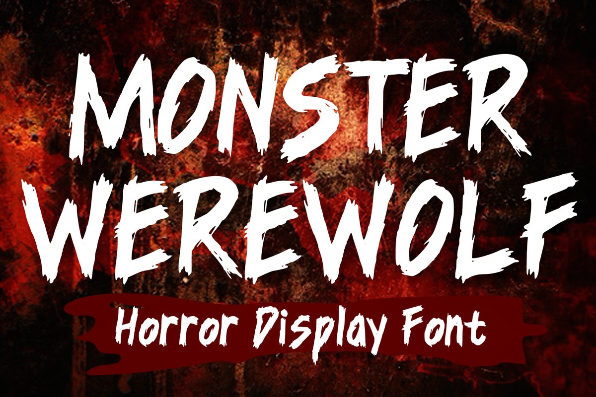 Beispiel einer Monster Werewolf  Regular-Schriftart