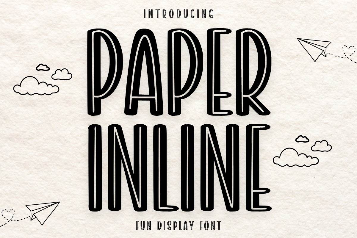 Beispiel einer Paper Inline-Schriftart