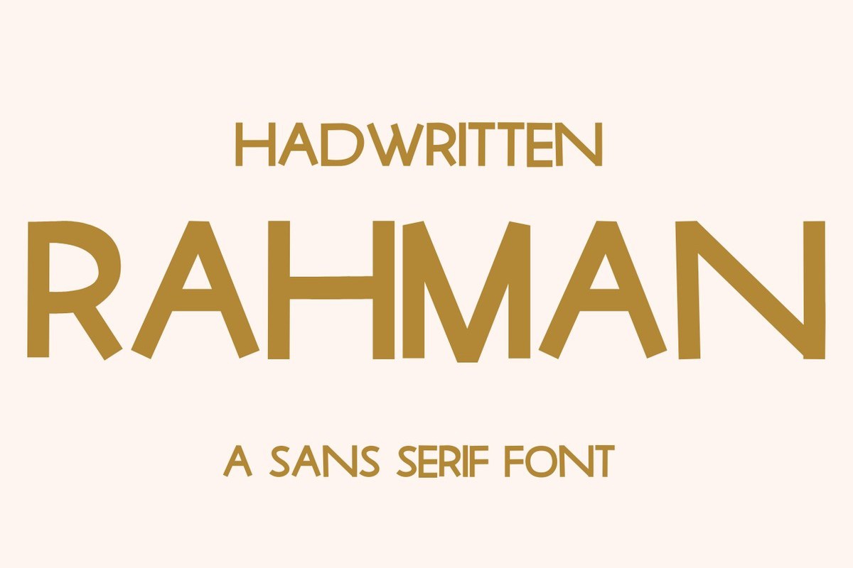 Beispiel einer Rahman-Schriftart