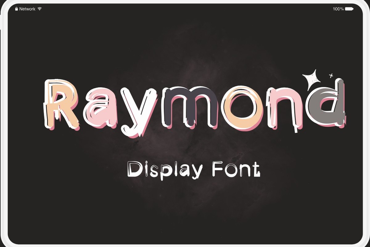 Beispiel einer Raymond-Schriftart
