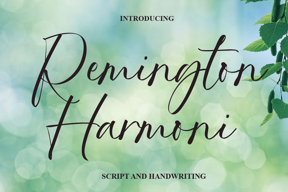 Beispiel einer Remington Harmoni-Schriftart