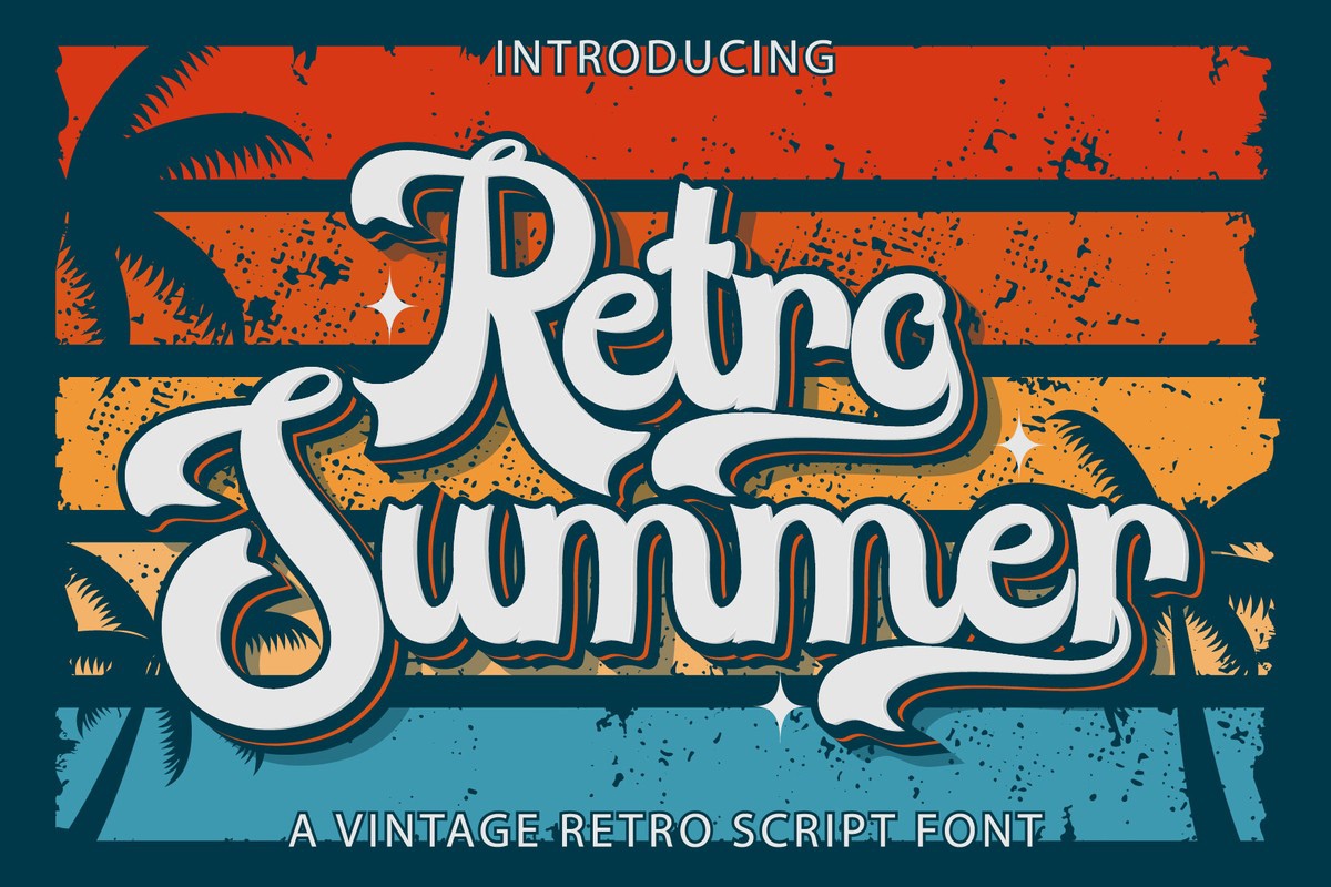 Beispiel einer Retro Summer-Schriftart