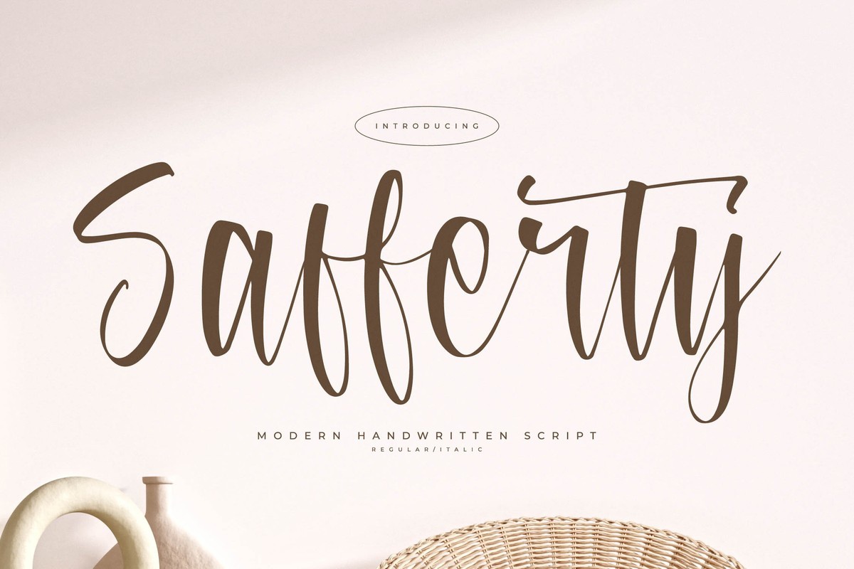 Beispiel einer Safferty-Schriftart