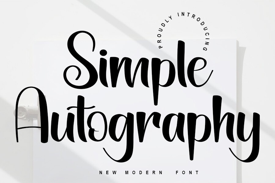 Beispiel einer Simple Autography-Schriftart