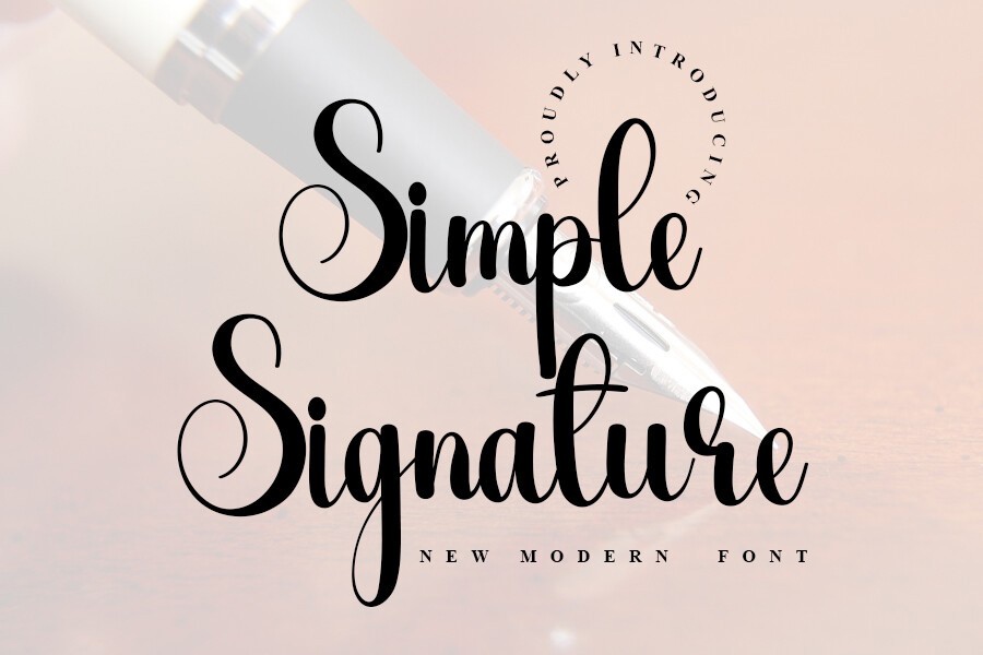 Beispiel einer Simple Signature-Schriftart