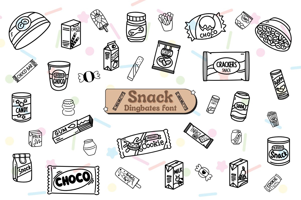 Beispiel einer Snack-Schriftart