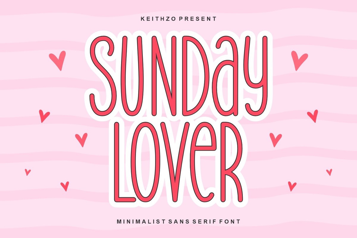 Beispiel einer Sunday Lover Regular-Schriftart