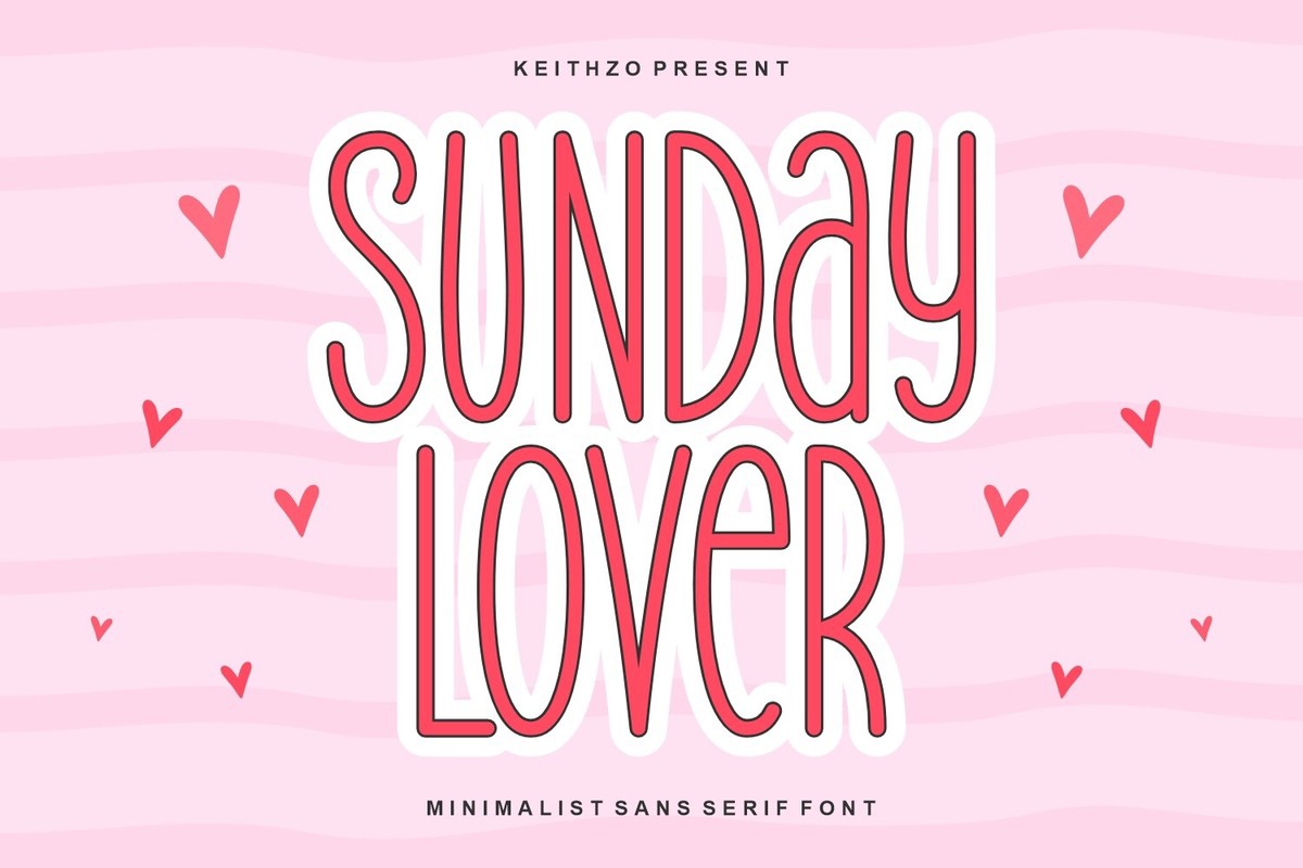 Beispiel einer Sunday Lover-Schriftart