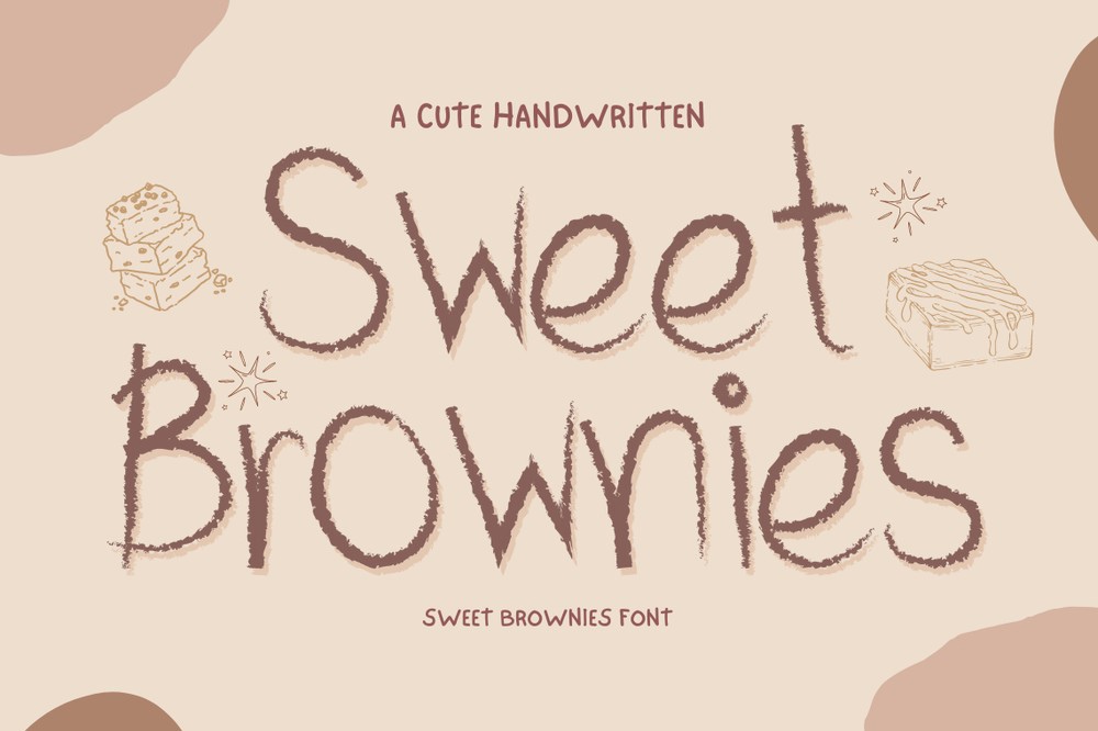 Beispiel einer Sweet Brownies Regular-Schriftart