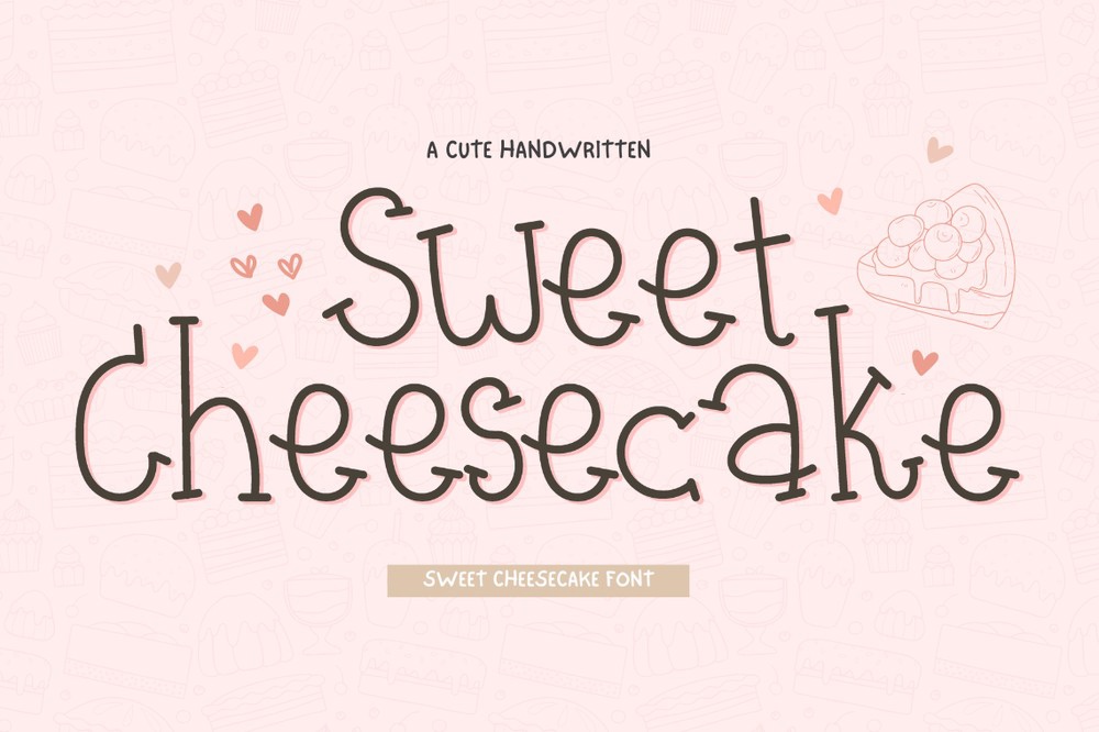 Beispiel einer Sweet Cheesecake-Schriftart