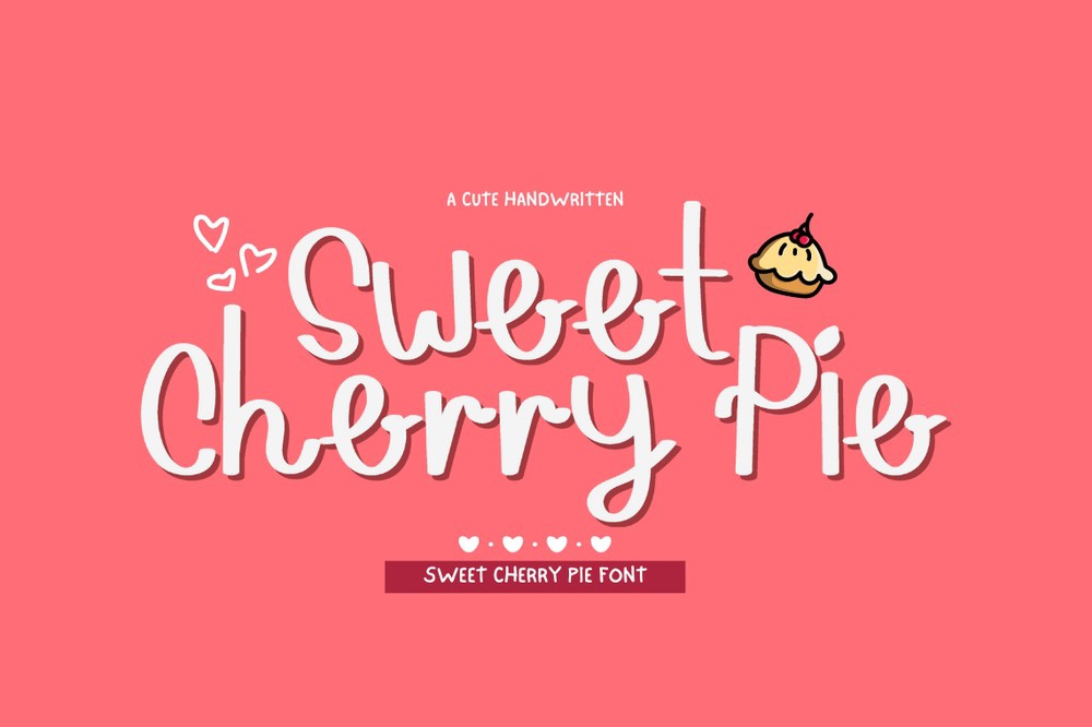 Beispiel einer Sweet Cherry Pie Regular-Schriftart