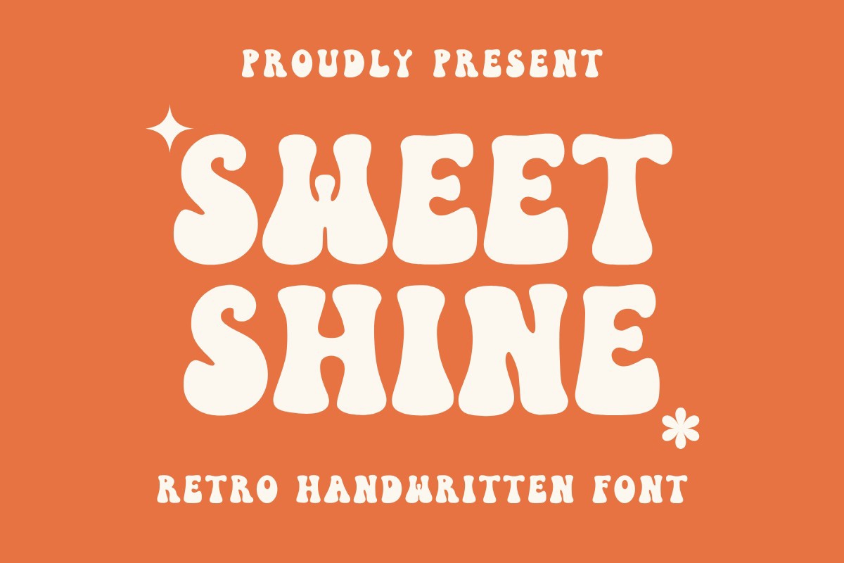 Beispiel einer Sweet Shine Regular-Schriftart