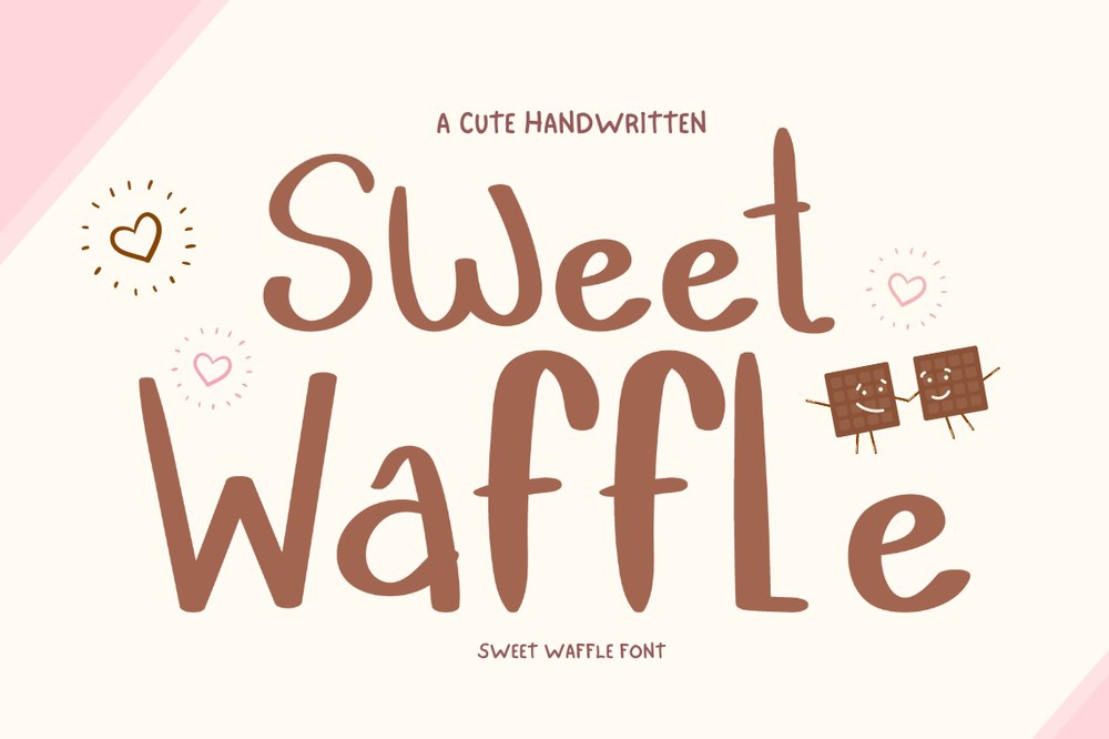 Beispiel einer Sweet Waffle-Schriftart