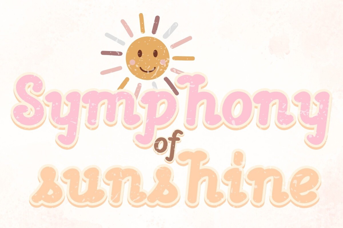 Beispiel einer Symphony of Sunshine-Schriftart