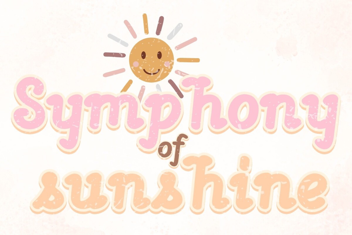 Beispiel einer Symphony of Sunshine Regular-Schriftart