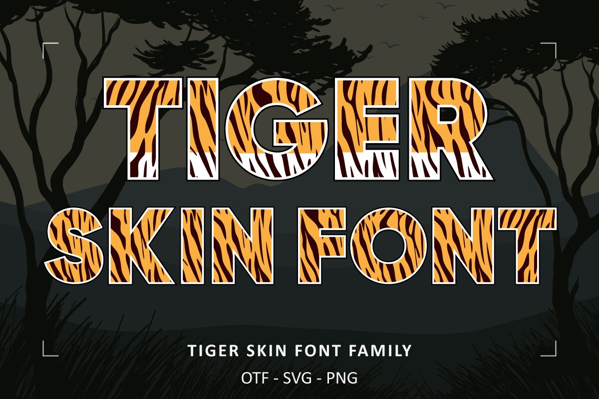 Beispiel einer Tiger Skin Regular-Schriftart