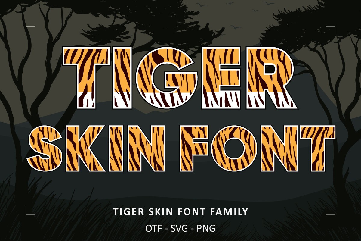 Beispiel einer Tiger Skin-Schriftart