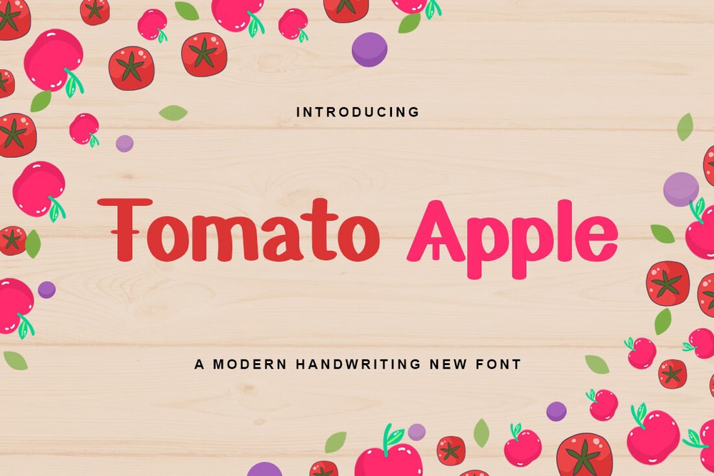 Beispiel einer Tomato Apple-Schriftart