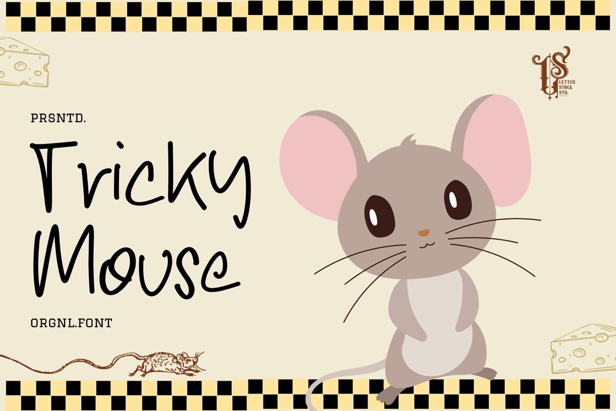 Beispiel einer Tricky Mouse-Schriftart