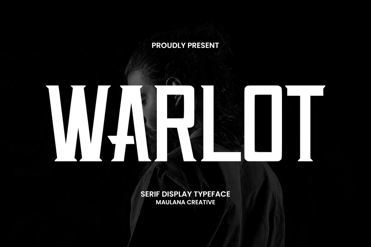 Beispiel einer Warlot Regular-Schriftart