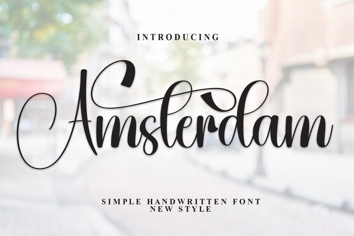 Beispiel einer Amsterdam Regular-Schriftart