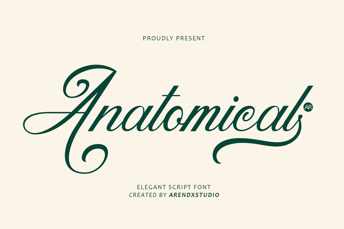 Beispiel einer Anatomical Regular-Schriftart