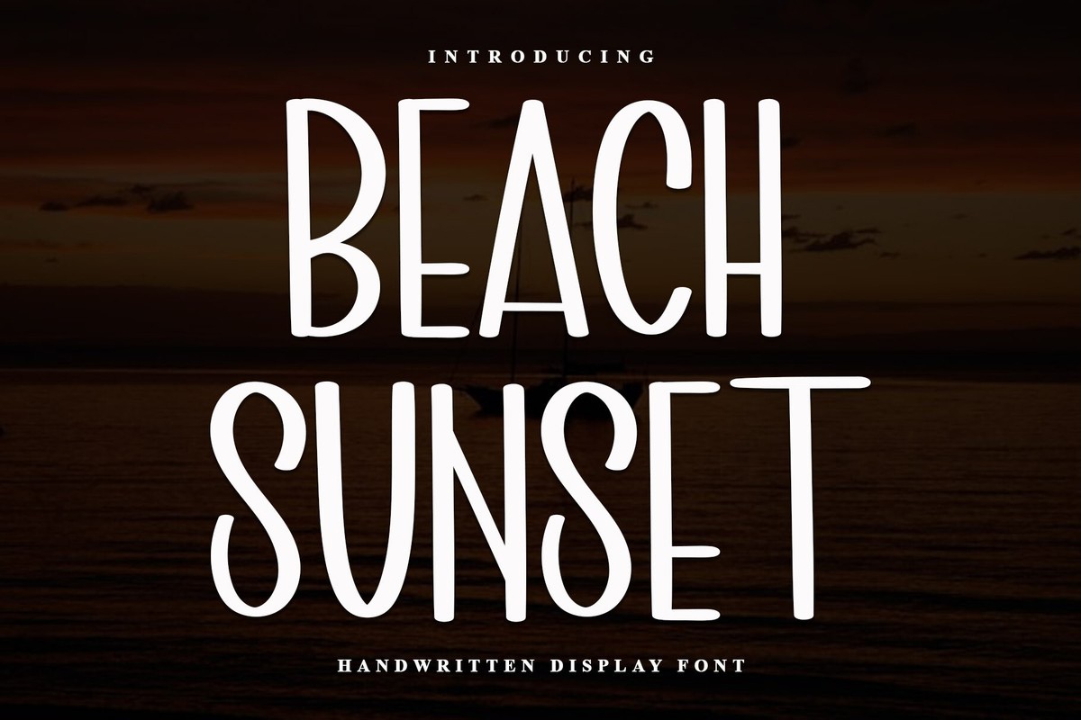 Beispiel einer Beach Sunset-Schriftart