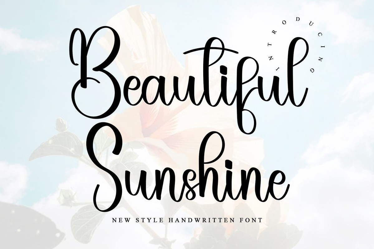 Beispiel einer Beautiful Sunshine-Schriftart