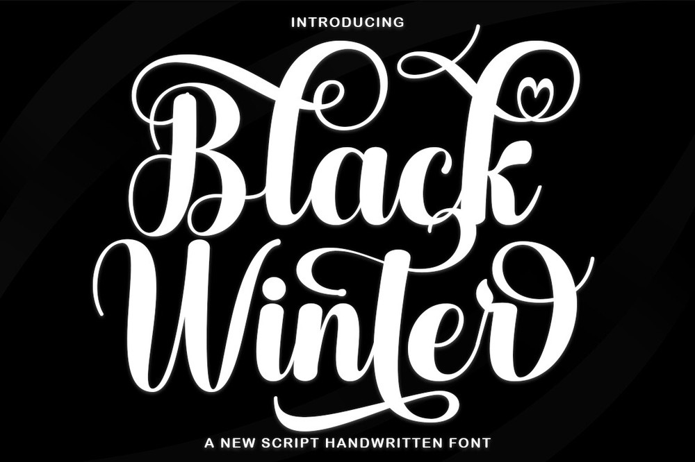 Beispiel einer Black Winter Regular-Schriftart