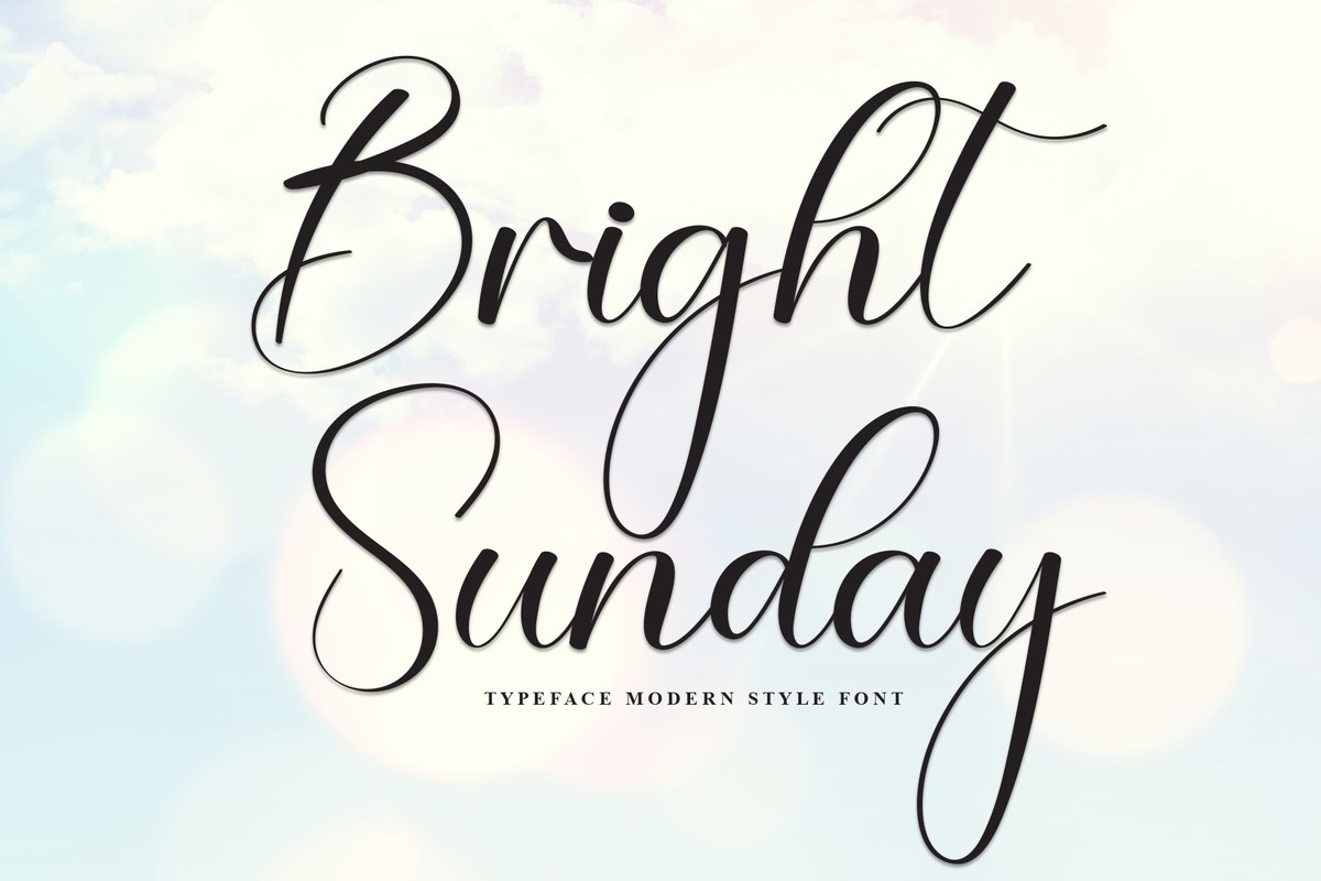 Beispiel einer Bright Sunday-Schriftart