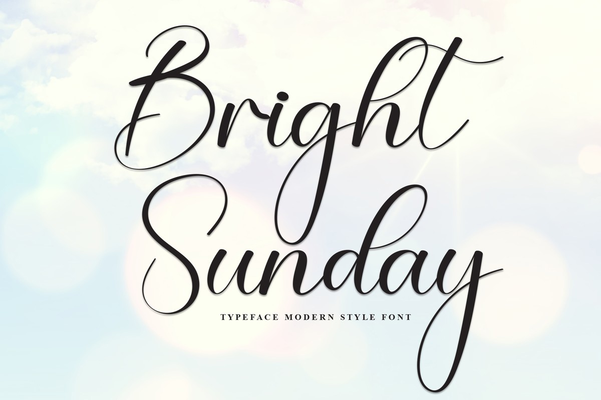 Beispiel einer Bright Sunday Regular-Schriftart