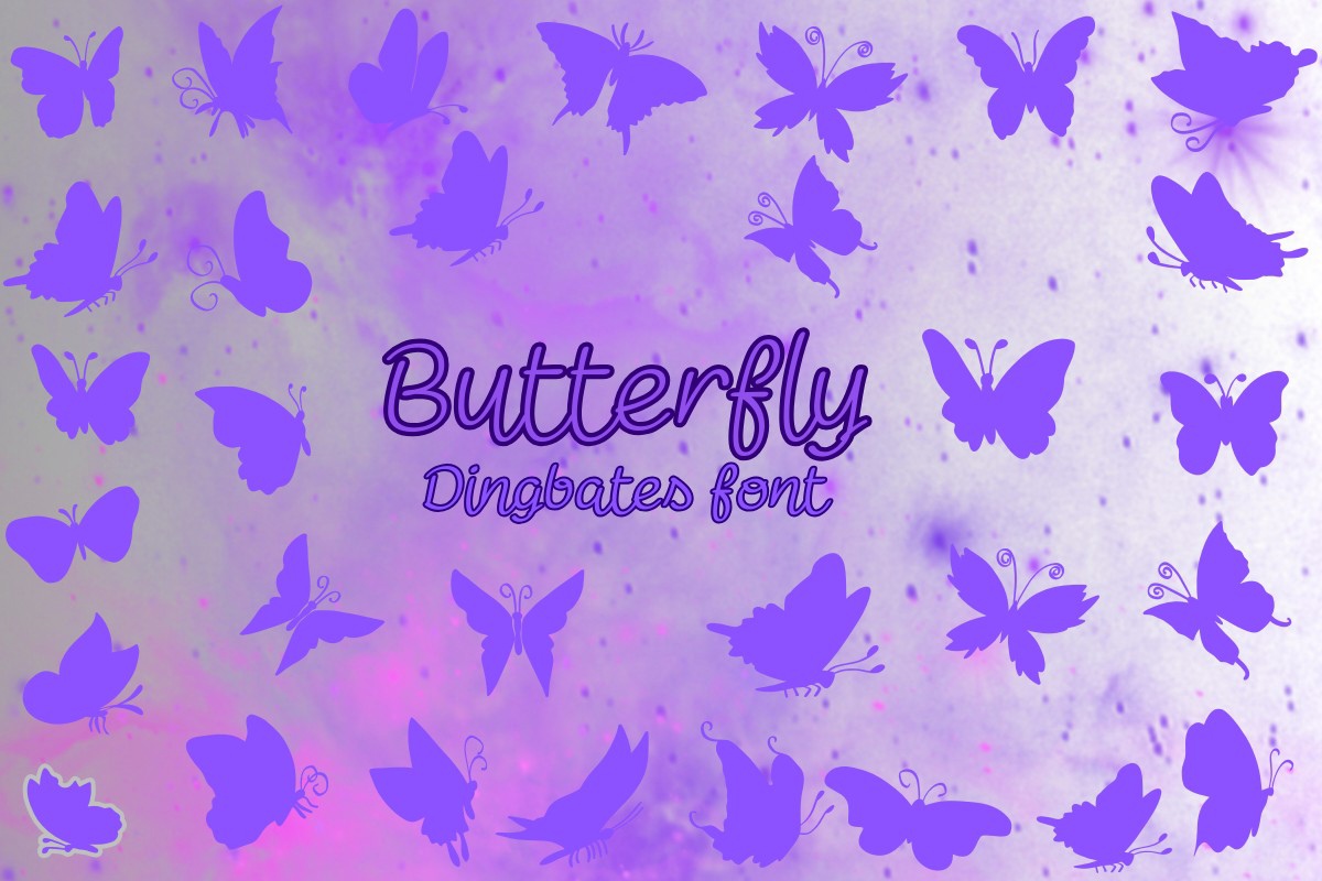 Beispiel einer Buttеrfly Regular-Schriftart