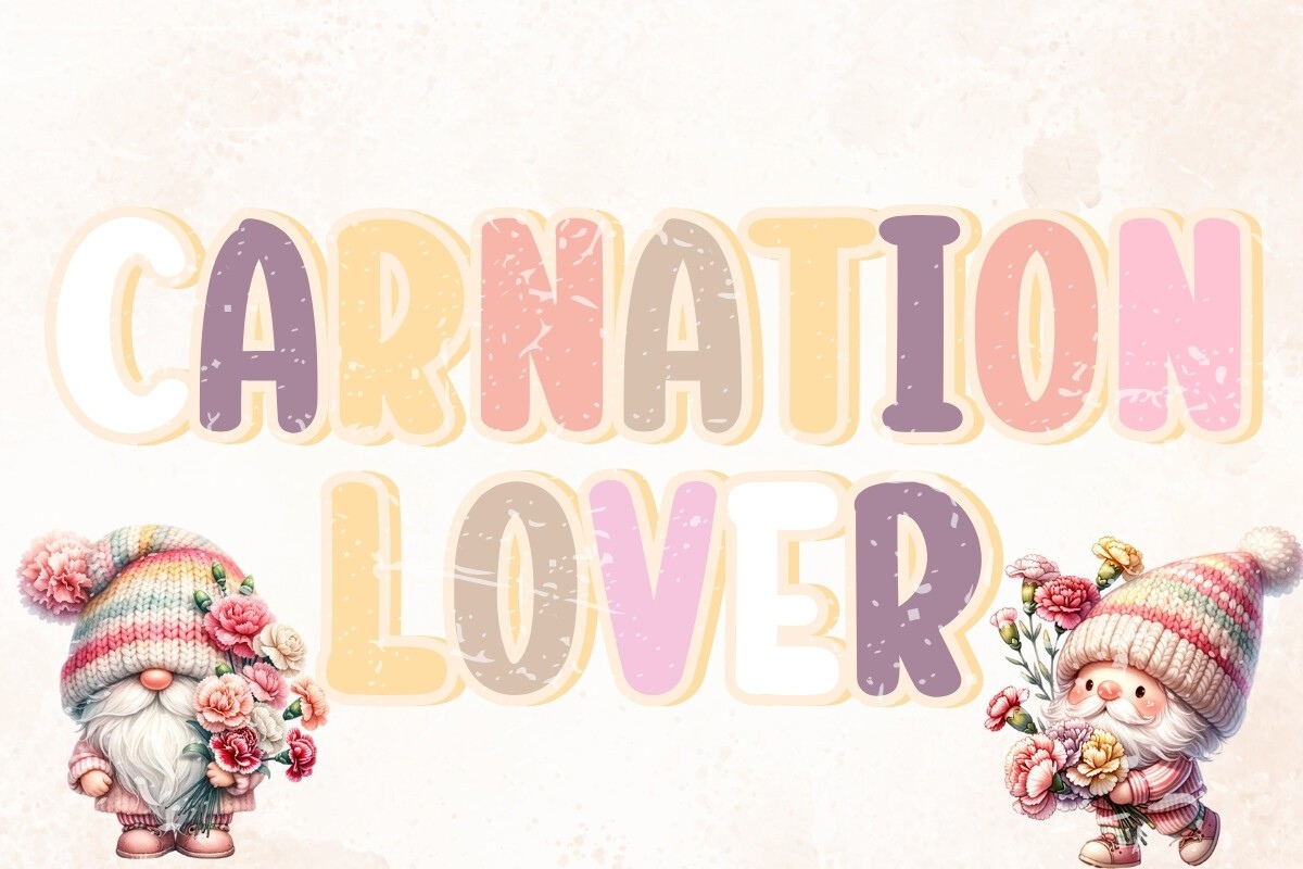 Beispiel einer Carnation Lover-Schriftart