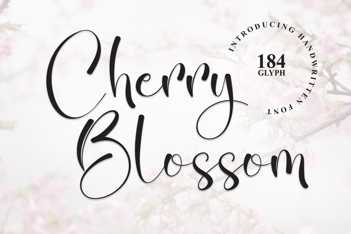 Beispiel einer Cherry Blossom-Schriftart