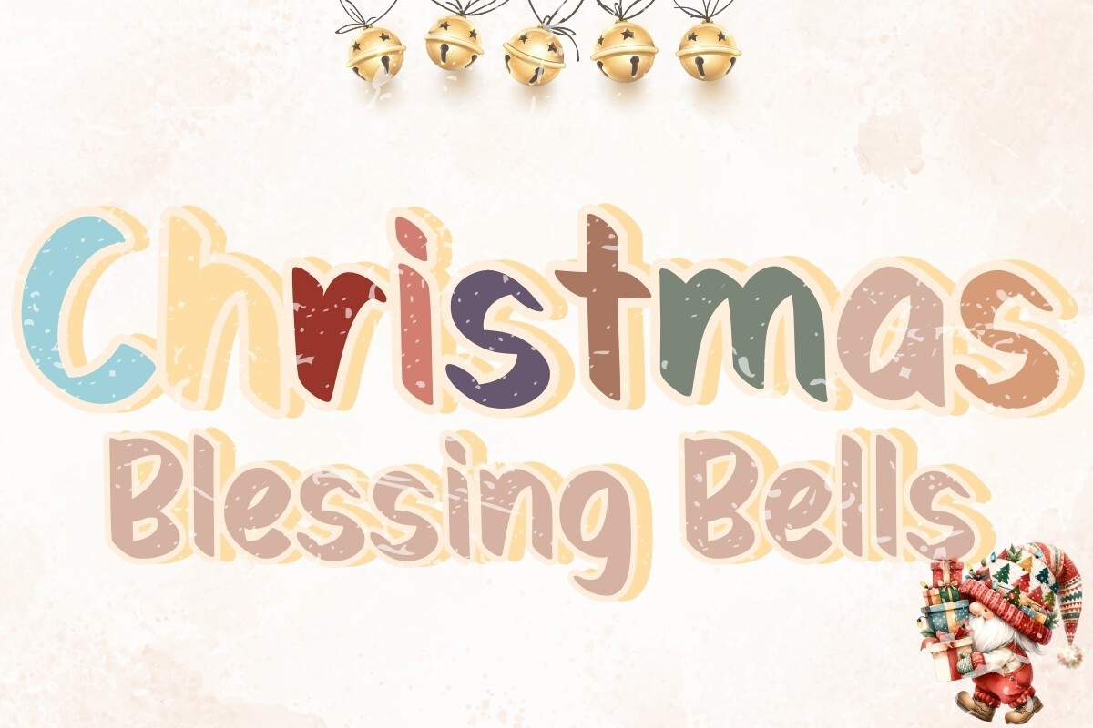 Beispiel einer Christmas Blessing Bells-Schriftart
