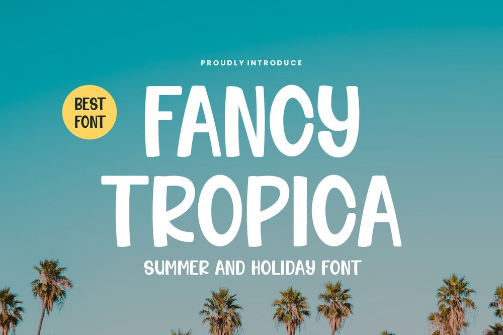 Beispiel einer Fancy Tropica-Schriftart