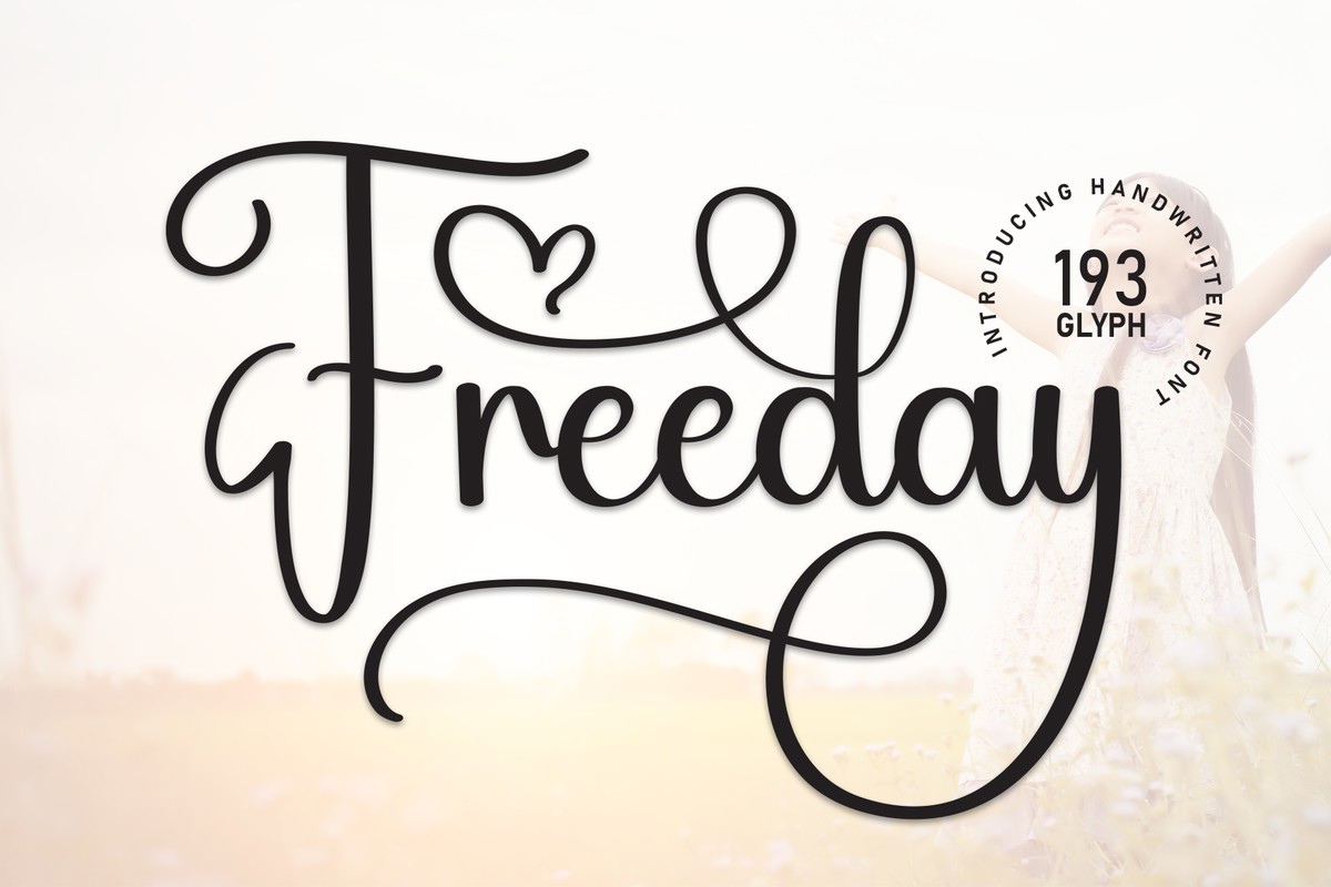 Beispiel einer Freeday Regular-Schriftart