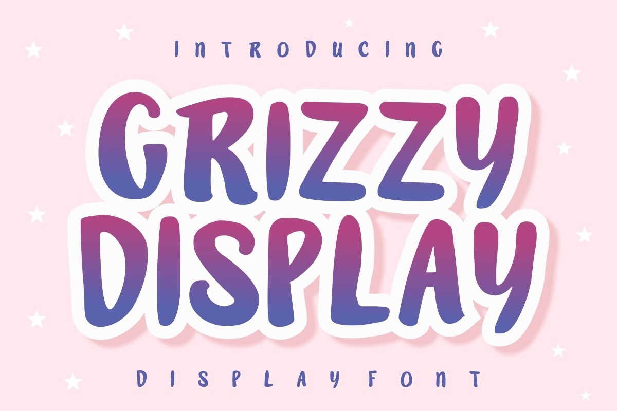 Beispiel einer Grizzy Display Regular-Schriftart
