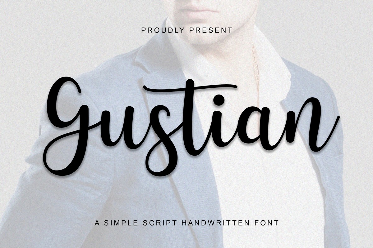 Beispiel einer Gustian Regular-Schriftart