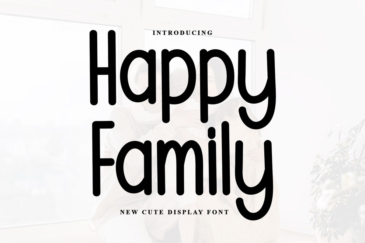 Beispiel einer Happy Family Regular-Schriftart