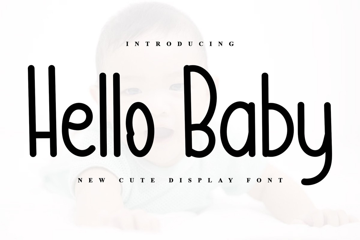 Beispiel einer Hello Baby-Schriftart