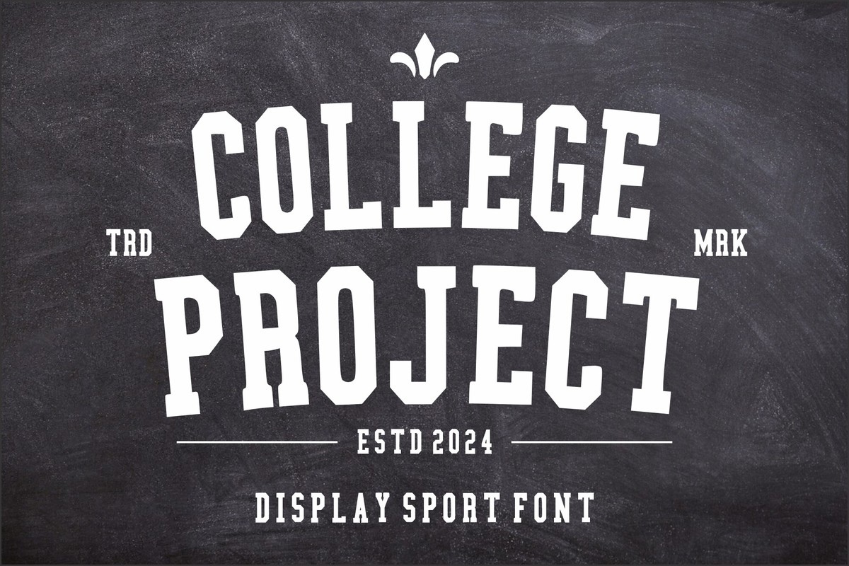 Beispiel einer College Project Regular-Schriftart