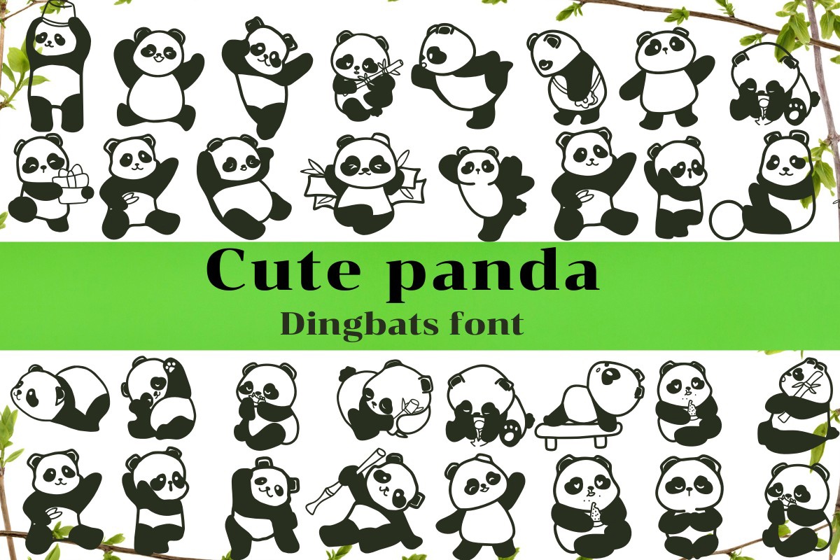 Beispiel einer Cute Panda Regular-Schriftart