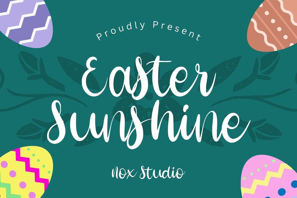 Beispiel einer Easter Sunshine-Schriftart